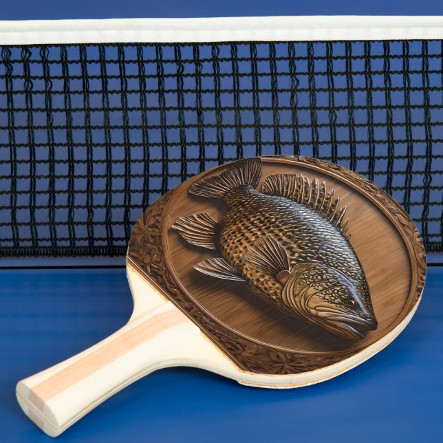 Raquette De Ping Pong Impression textuelle 3D Australian Murray Cod, (Insitu)