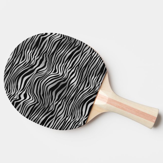 Raquette De Ping Pong Imprimante noire Glam Silver (Côté)