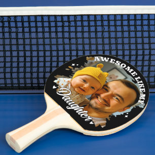 Raquette De Ping Pong Incroyable comme ma fille Photo de papa personnali