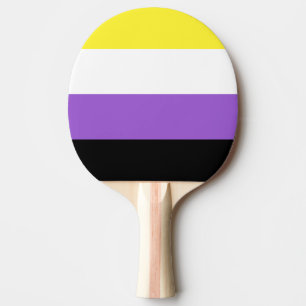 Raquette De Ping Pong Indicateur de fierté non binaire