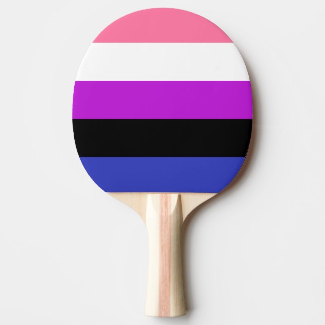 Raquette De Ping Pong Indicateur de la fierté du fluide genderfluide (Devant)