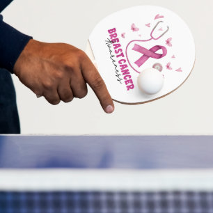 Raquette De Ping Pong Infirmière de sensibilisation au cancer du sein