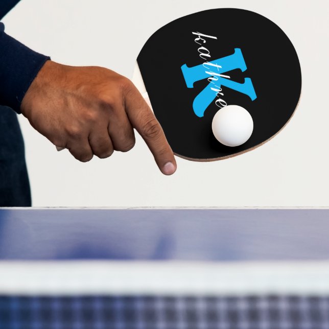 Raquette De Ping Pong  Initial Letter K Simple Monogram Modern Style (Insitu)