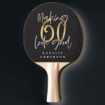 Raquette De Ping Pong Initiales de 60e anniversaire personnalisées cadea<br><div class="desc">Un cadeau de 60e anniversaire amusant. Parfait cadeau de fête ou de fête pour votre ami ou parent amoureux du golf. Partie d'une collection.</div>