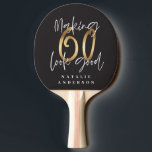 Raquette De Ping Pong Initiales de 60e anniversaire personnalisées cadea<br><div class="desc">Un cadeau de 60e anniversaire amusant. Parfait cadeau de fête ou de fête pour votre ami ou parent amoureux du golf. Partie d'une collection.</div>