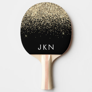 Raquette De Ping Pong Initiales Monogrammes pour filles Parties scintill