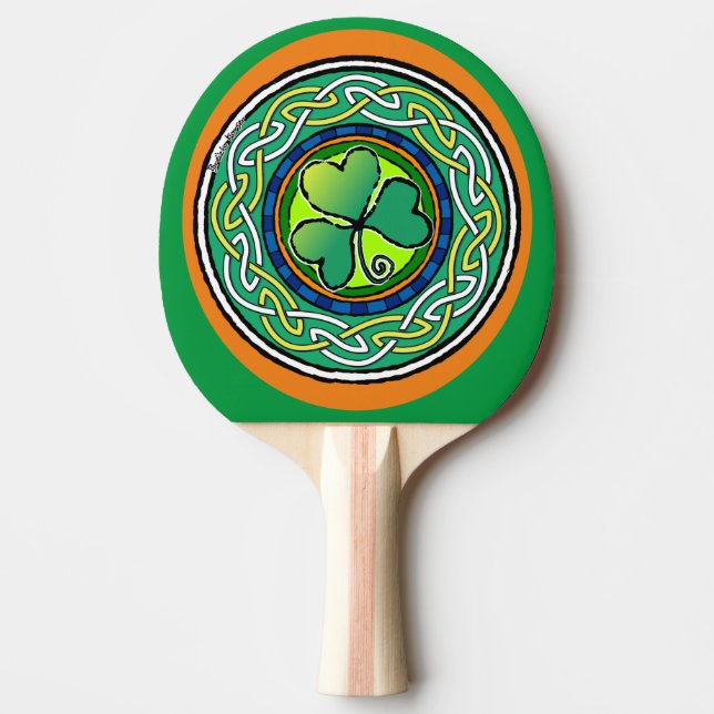 Raquette De Ping Pong Irish shamrock (Devant)