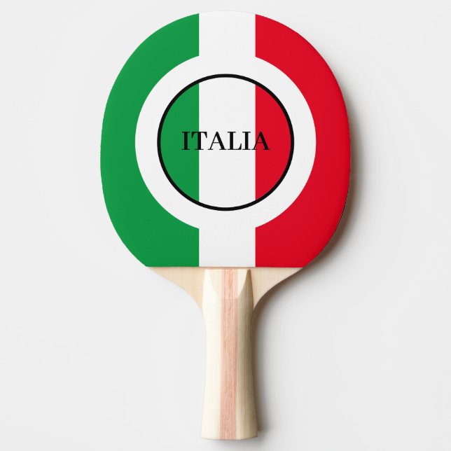 Raquette De Ping Pong Italie Drapeau italien Rouge Blanc Vert Italia (Devant)