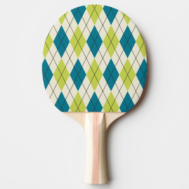 Raquette De Ping Pong Jacquard Bleu Et Vert (Devant)