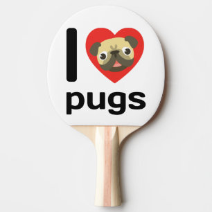 Raquette De Ping Pong J'aime les carlins