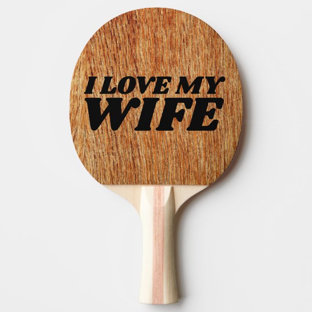 RAQUETTE DE PING PONG J'AIME MA FEMME PING PONG PADDLE (Devant)