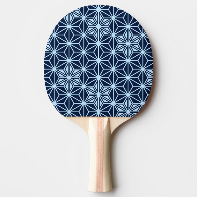 Raquette De Ping Pong Japonais Asanoha motif - Indigo Blue (Devant)