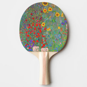 Raquette De Ping Pong Jardin agricole de Gustav Klimt avec tournesols