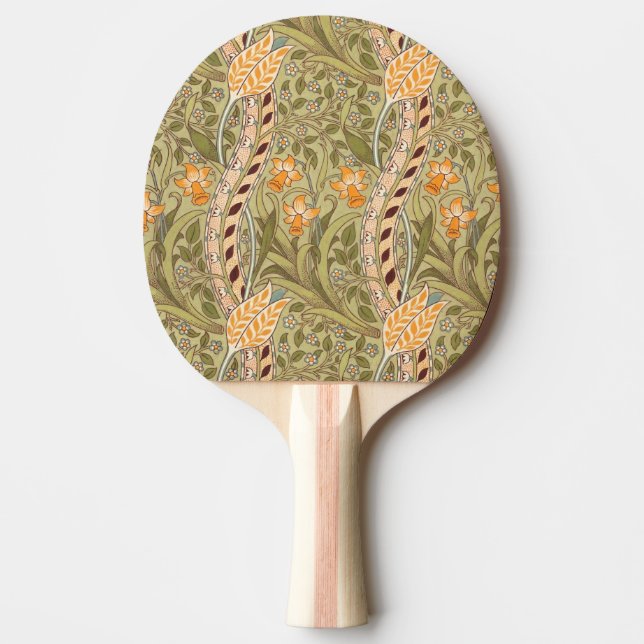 Raquette De Ping Pong Jardin de jonquilles William Morris Fleur Classiqu (Devant)