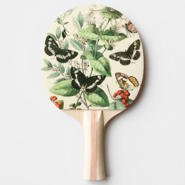 Raquette De Ping Pong Jardin des papillons et des fleurs (Devant)