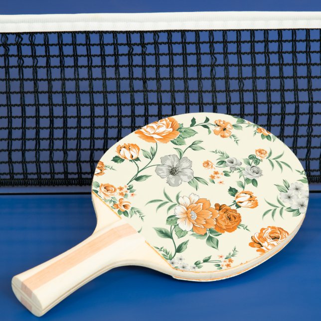 Raquette De Ping Pong Jardin Jaune doux motif floral (Insitu)
