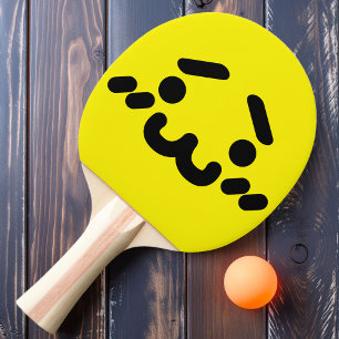 Raquette de Ping Pong Jaune au Visage Mignon Gauch