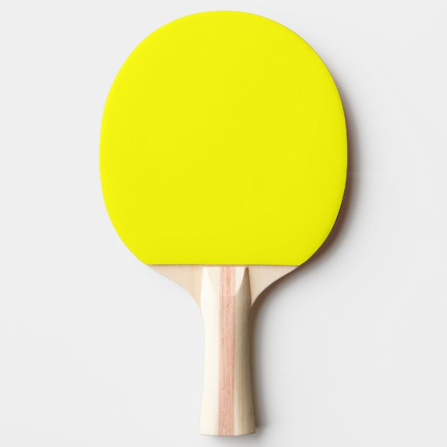 Raquette De Ping Pong Jaune Néon Uni (Devant)