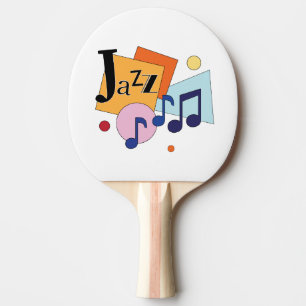 Raquette De Ping Pong Jazz coloré Design Art Moderne