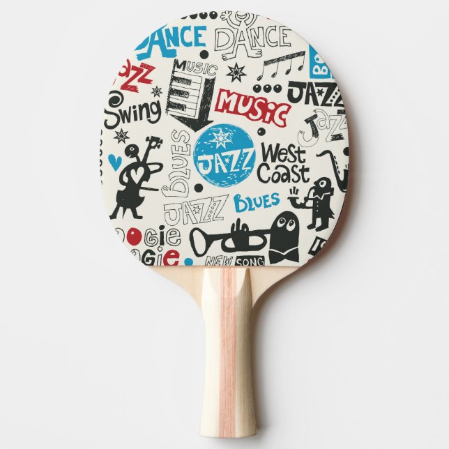 Raquette De Ping Pong Jazz Doodle : Mélange de Musique Eclectique (Devant)