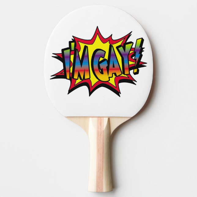 Raquette De Ping Pong Je suis Gay Burst (Devant)