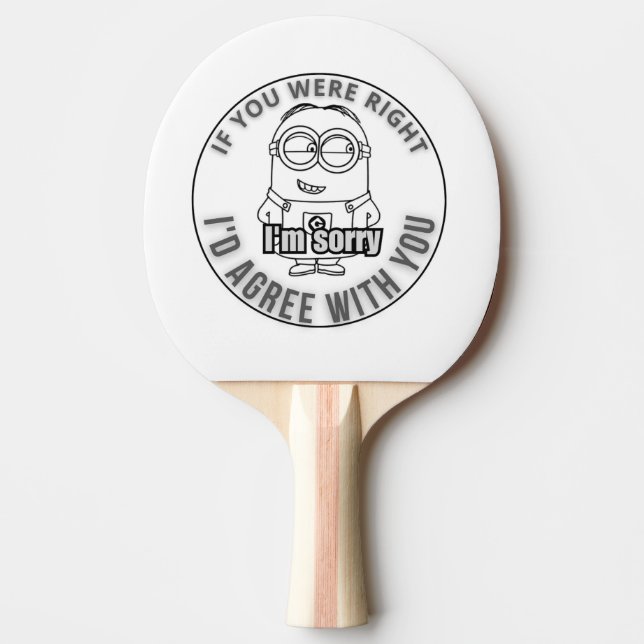 Raquette De Ping Pong Je suis soory (Devant)