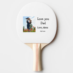 Raquette De Ping Pong Je t'aime papa fête des pères élégant ajouter du t