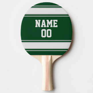 Raquette De Ping Pong Jersey Dark Green et Grey Personnalisé