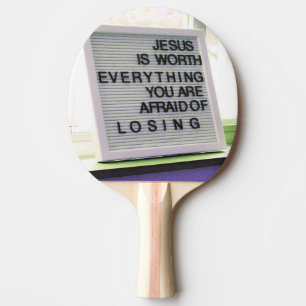 Raquette De Ping Pong Jésus vaut tout Signe chrétien