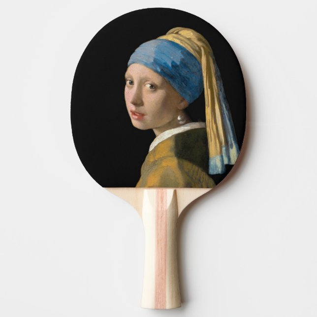 Raquette De Ping Pong Johannes Vermeer - Fille avec une oreille perle (Devant)