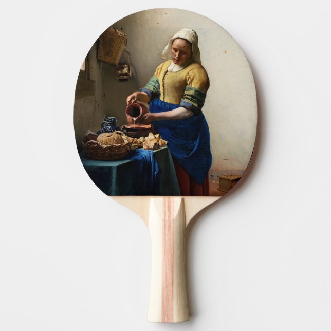 Raquette De Ping Pong Johannes Vermeer - La Milkmaid (Devant)