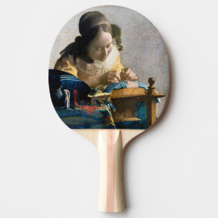 Raquette De Ping Pong Johannes Vermeer - Le Lacemaker