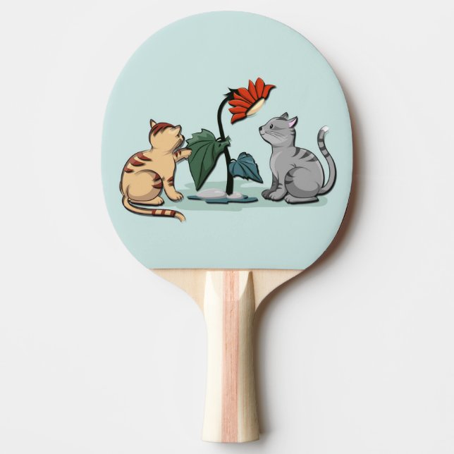Raquette De Ping Pong Joie d'été des chatons Vert mousse de mer (Devant)