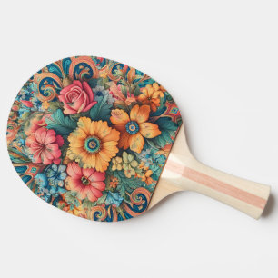 Raquette De Ping Pong Joli bouquet de fleurs