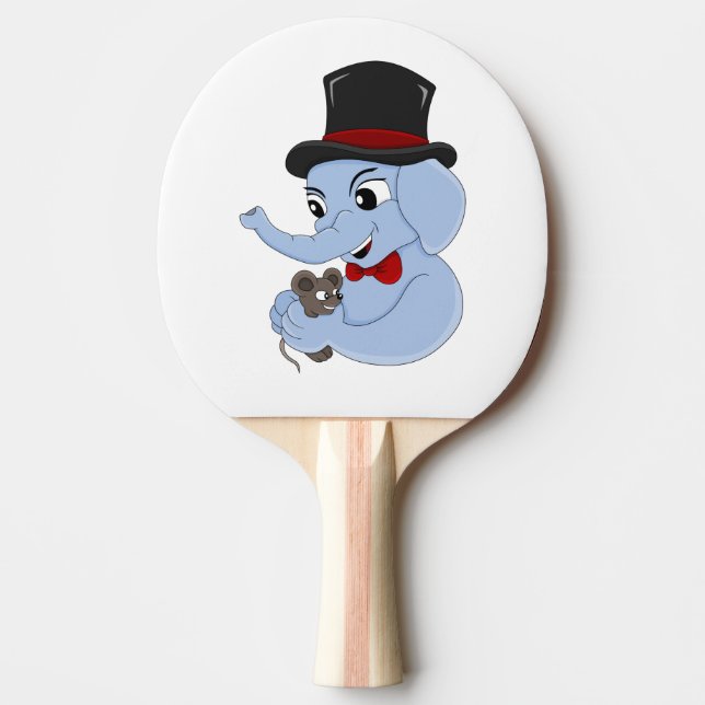 Raquette De Ping Pong Joli éléphant garçon dessin animé ping pong paddle (Devant)