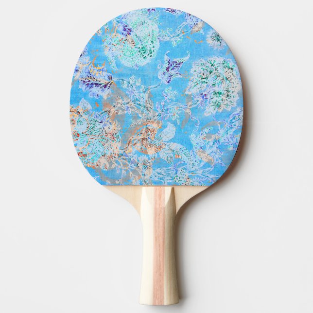 Raquette De Ping Pong Joli floral pastel bleu (Devant)
