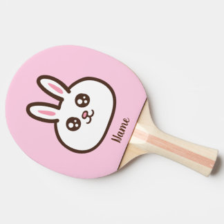 Raquette De Ping Pong Joli lapin de caricature