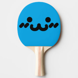 Raquette De Ping Pong Joli Visage Bleu