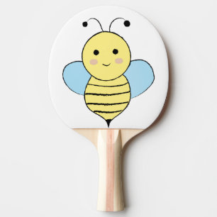 Raquette De Ping Pong Jolie abeille caricaturale