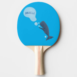 Raquette De Ping Pong Jolie baleine à sperme soufflant bulles dessin