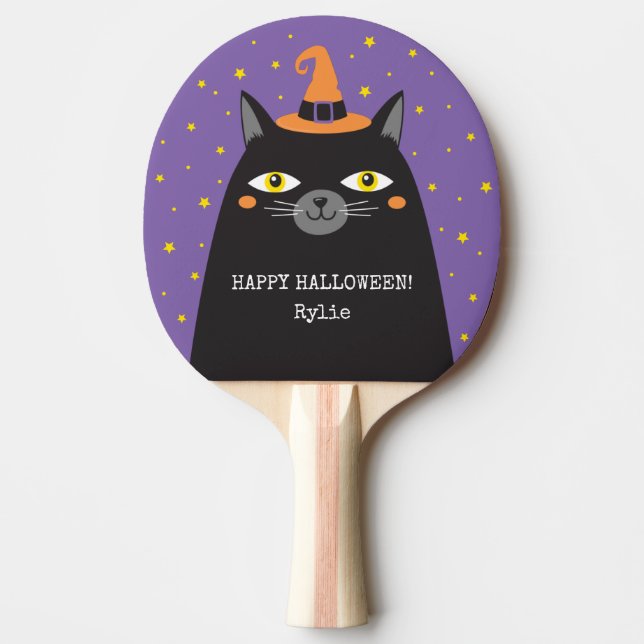 Raquette De Ping Pong Jolie fête des enfants chats Halloween (Devant)