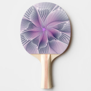 Raquette De Ping Pong Jolie fleur rose abstraite moderne art fractal
