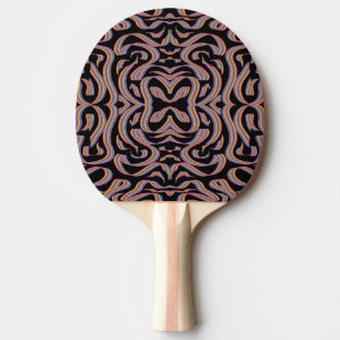 Raquette De Ping Pong Jolie illustration de rubans torsadés de couleur a