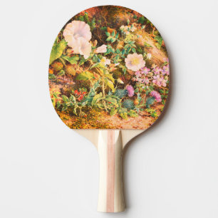 Raquette De Ping Pong Jolie peinture florale de pétunias vintage