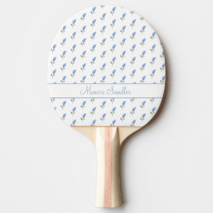 Raquette De Ping Pong Jolie Petites Bluebonnets Fleurs Dames Fille
