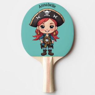 Raquette De Ping Pong Jolie pirate rousse ping pong personnaliser raquet