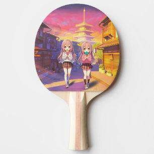 Raquette De Ping Pong Jolies filles de glace d'anime