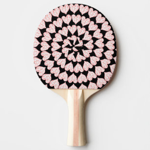 Raquette De Ping Pong Jouer Cartes Coeurs Dans Les Coeurs,
