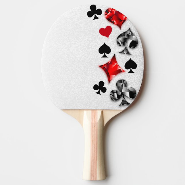 Raquette De Ping Pong Joueur de poker Joueur de cartes de jouer costumes (Devant)