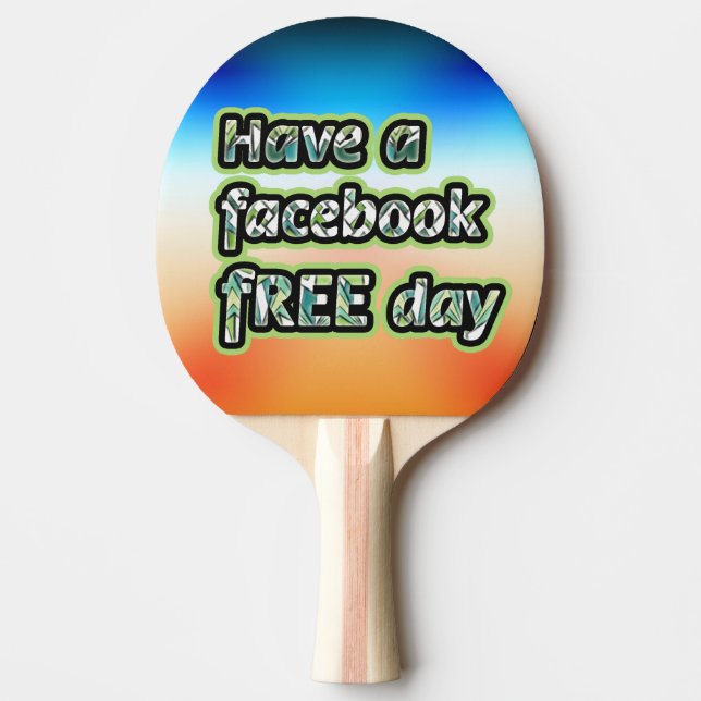 Raquette De Ping Pong Journée Facebook libre (Devant)